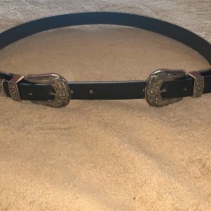 Express 2 buckle western style belt